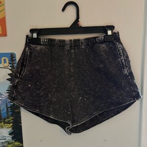 Women's Black Washed Shorts